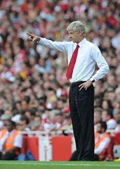 Arsene Wenger the Arsenal Manager. Arsenal 1: 1 AC Milan. Emirates Cup, pre season