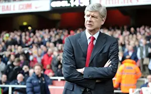 Arsenal V Wolverhampton Wanderers 2010-11 Prints: Arsene Wenger the Arsenal Manager. Arsenal 2: 0 Wolverhampton Wanderers