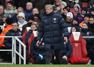 Images Dated 9th January 2010: Arsene Wenger the Arsenal Manager. Arsenal 2: 2 Everton. Barclays Premier League