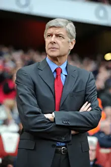 Arsenal V Wigan Athletic 2010-11 Prints: Arsene Wenger the Arsenal Manager. Arsenal 3: 0 Wigan Athletic. Barclays Premier League