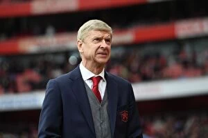 Images Dated 1st April 2018: Arsene Wenger the Arsenal Manager. Arsenal 3: 0 Stoke City. Premier League. Emirates Stadium