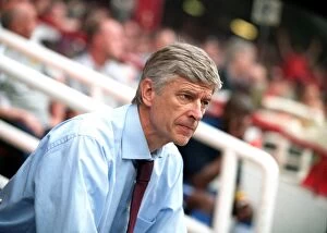 Wenger Arsene Collection: Arsene Wenger the Arsenal Manager. Arsenal 4: 2 Wigan Athletic