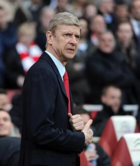 Images Dated 16th April 2013: Arsene Wenger: Arsenal Manager before Arsenal vs. Everton, Premier League 2012-13
