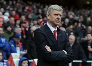 Arsenal V Aston Villa 2014-15 Prints: Arsene Wenger: Arsenal Manager Before Arsenal vs Aston Villa, Premier League 2014-15