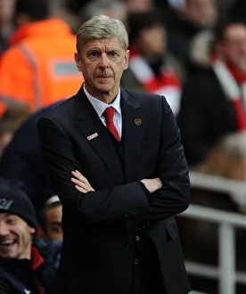 Everton Prints: Arsene Wenger: Arsenal Manager before Arsenal vs Everton, Premier League 2013-14