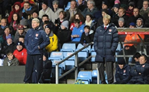 Aston Villa v Arsenal 2009-10 Gallery: Arsene Wenger the Arsenal Manager and his Assistant Pat Rice. Aston Villa 0: 0 Arsenal