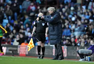 Arsene Wenger the Arsenal Manager. Aston Villa 2: 4 Arsenal. Barclays Premier League
