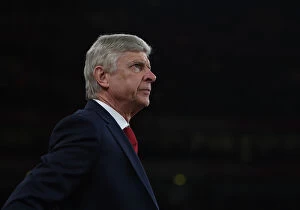 Images Dated 15th March 2018: Arsene Wenger: Arsenal Manager Awaits AC Milan in Europa League Showdown
