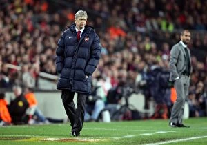 Barcelona v Arsenal 2009-10 Collection: Arsene Wenger the Arsenal Manager. Barcelona 4: 1 Arsenal. UEFA Champions League