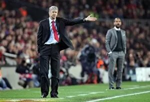 Arsene Wenger the Arsenal Manager. Barcelona 4: 1 Arsenal. UEFA Champions League
