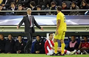 Images Dated 9th April 2009: Arsene Wenger the Arsenal Manager and Cesc Fabregas