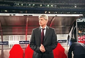 Images Dated 6th April 2006: Arsene Wenger, Arsenal Manager in Deep Focus at the UEFA Champions League Quarterfinal against