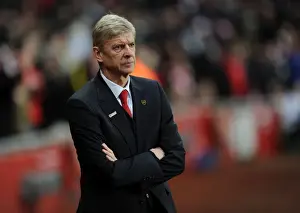 Arsenal V Everton 2013-14 Prints: Arsene Wenger: Arsenal Manager at Emirates Stadium before Arsenal vs Everton