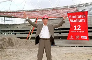 Arsene Wenger the Arsenal Manager. Emirates Stadium Topping Out Ceremony