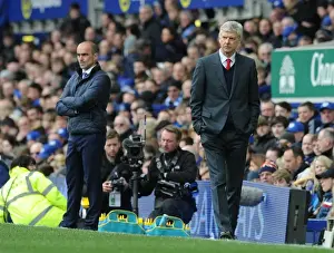 Everton V Arsenal 2015-16 Prints: Arsene Wenger the Arsenal Manager. Everton 0: 2 Arsenal