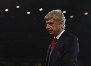 Arsenal V Manchester United 2017-18 Prints: Arsene Wenger: Arsenal Manager Faces Manchester United at Emirates Stadium