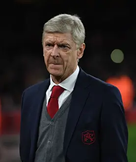 Arsenal V Liverpool 2017-18 Prints: Arsene Wenger: Arsenal Manager Facing Liverpool at Emirates Stadium