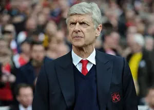 Arsenal V Manchester City 2016-17 Prints: Arsene Wenger: Arsenal Manager Facing Manchester City at Emirates Stadium