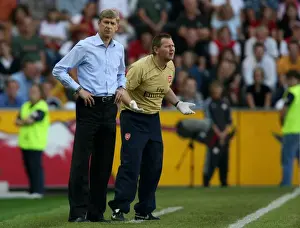 Salzburg V Arsenal 2007-08 Prints: Arsene Wenger the Arsenal Manager with Gary Lewin Arsenal Physio