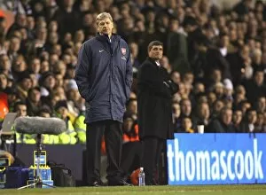 Tottenham v Arsenal Carling Cup Collection: Arsene Wenger the Arsenal Manager and Juande Ramos the Tottenham Manager