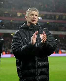 Images Dated 14th May 2013: Arsene Wenger the Arsenal Manager during the lap of appreciation at the end of the match