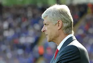 Leicester City V Arsenal 2014-15 Prints: Arsene Wenger the Arsenal Manager. Leicester City 1: 1 Arsenal. Barclays Premier League