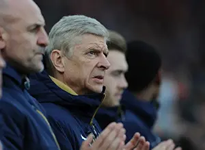 Arsenal V Newcastle United 2015-16 Prints: Arsene Wenger, Arsenal Manager: Pre-Match Focus at Emirates Stadium (Arsenal vs Newcastle United)