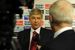 Arsenal V Manchester United 2011-12 Prints: Arsene Wenger, Arsenal Manager: Pre-Match Focus vs Manchester United (Premier League 2011-12)