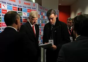 Arsenal v Southampton 2015-16 Collection: Arsene Wenger the Arsenal Manager pre match interview