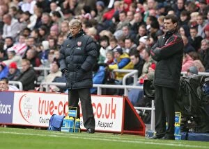 Images Dated 4th October 2008: Arsene Wenger (Arsenal manager) Roy Keane (Sunderland manager)