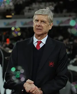 West Ham United V Arsenal 2016-17 Prints: Arsene Wenger: Arsenal Manager's Pre-Match Focus at West Ham United