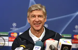 FC Porto V Arsenal 2008-9 Prints: Arsene Wenger at Arsenal Press Conference Before FC Porto Clash