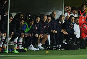 Arsene Wenger and Arsenal Team Behind the Scenes at Borussia Dortmund, UEFA Champions League (2013-14)