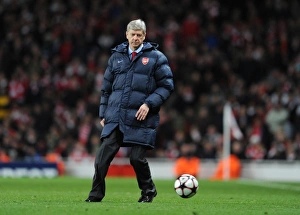 Arsene Wenger at Arsenal vs. Barcelona, 2010 UEFA Champions League Quarterfinal