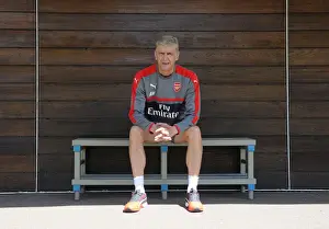 Arsene Wenger at Arsenal's 2016-17 First Team Photocall
