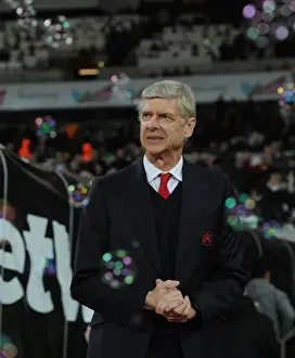 Olympic Stadium Prints: Arsene Wenger before Arsenal's Clash with West Ham United in the Premier League (2016-17)