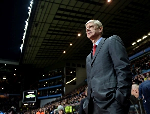 Aston Villa V Arsenal 2013-14 Prints: Arsene Wenger at Aston Villa vs Arsenal, Premier League 2013-14