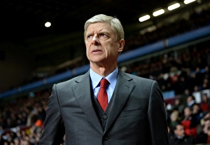Arsene Wenger at Aston Villa vs Arsenal, Premier League 2013-14