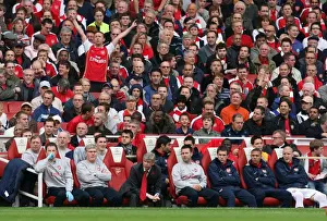 Arsene Wenger and Backroom Staff Celebrate Arsenal's 3:0 Victory Over Tottenham Hotspur, Barclays Premier League, Emirates Stadium (2009)