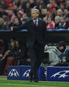 Images Dated 11th March 2014: Arsene Wenger at Bayern Munich: Chasing Champions League Victory (2013-14)