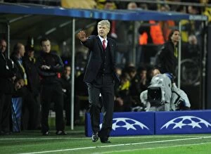 Images Dated 6th November 2013: Arsene Wenger at Borussia Dortmund: Arsenal vs. Dortmund, UEFA Champions League (2013)