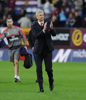 Burnley V Arsenal 2016-17 Prints: Arsene Wenger Celebrates with Arsenal Fans: Burnley Victory (2016-17)