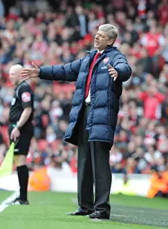 Arsenal V Wolverhampton Wanderers 2009-10 Prints: Arsene Wenger Celebrates Arsenal's 1-0 FA Premier League Win over Wolverhampton Wanderers