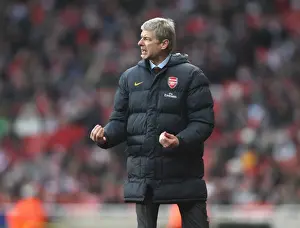 Arsene Wenger Celebrates Arsenal's 1-0 Win Over Portsmouth, Barclays Premier League, Emirates Stadium, London, 2008