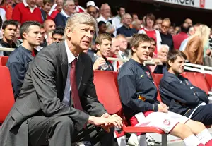 Arsene Wenger Celebrates Arsenal's 1:0 Win Over West Bromwich Albion, FA Premier League, Emirates Stadium (August 16, 2008)