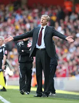 Arsene Wenger Celebrates Arsenal's 2-0 Victory Over Manchester City, 2009