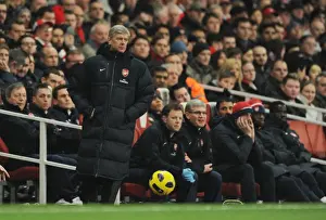 Arsene Wenger Celebrates Arsenal's 2-1 Victory Over Everton in the Barclays Premier League