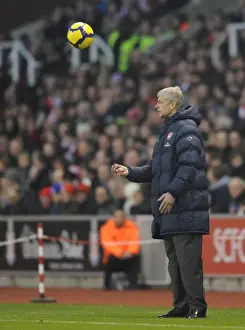 Arsene Wenger Celebrates Arsenal's 3-1 Victory Over Stoke City, Barclays Premier League, 2010