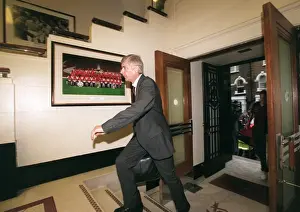 Arsene Wenger Celebrates Arsenal's 4-1 Victory Over Fulham, FA Premier League, 2005