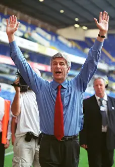 Arsene Wenger Celebrates Arsenal's FA Premiership Victory at White Hart Lane, 2004